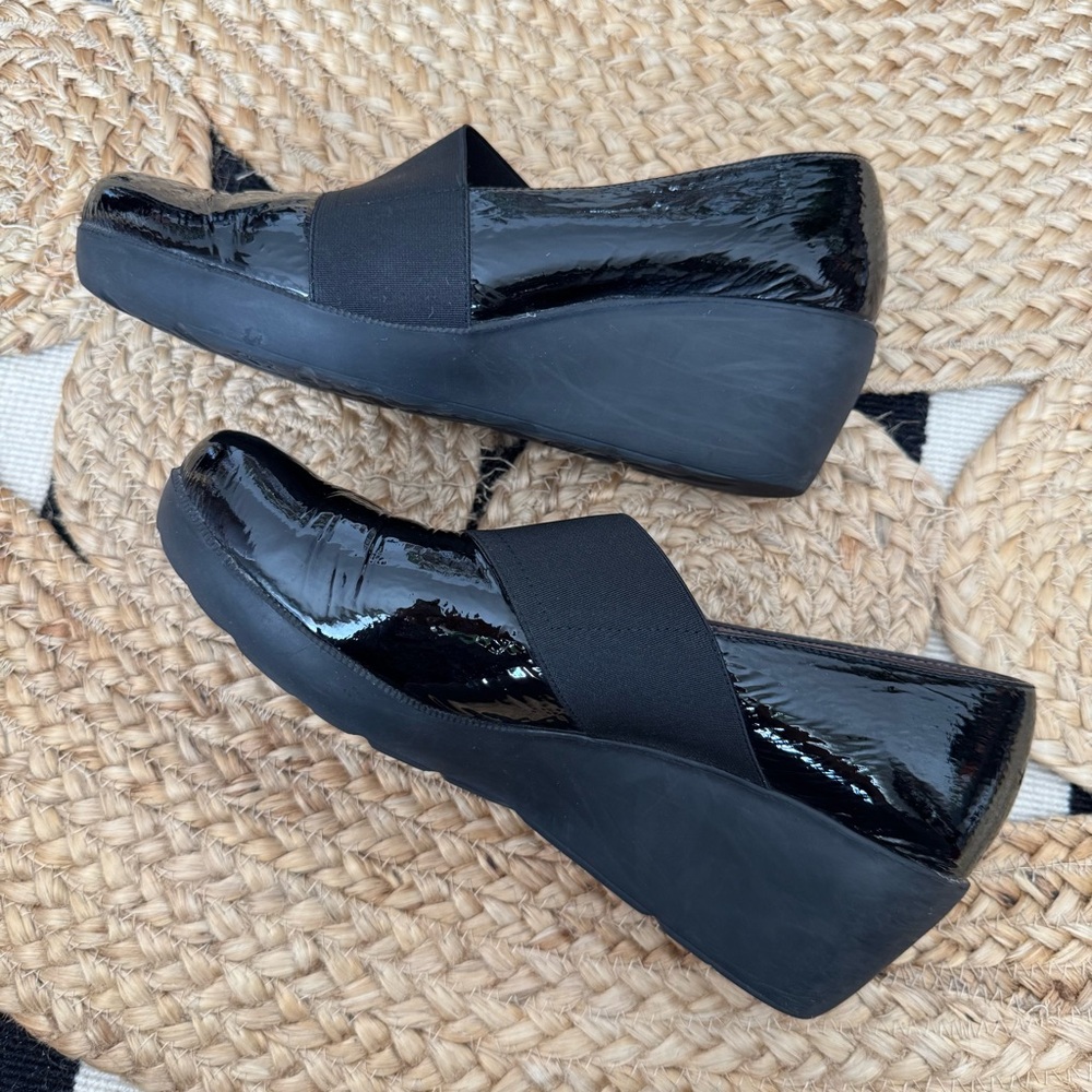 Black Wonders Wedge Shoes